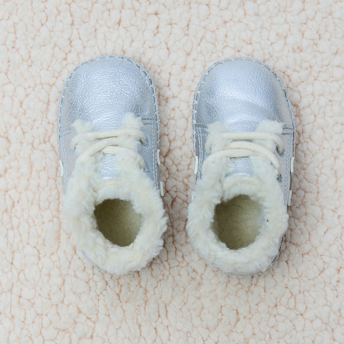 BABY FURED LEATHER SILVER PIERRE - Image 5