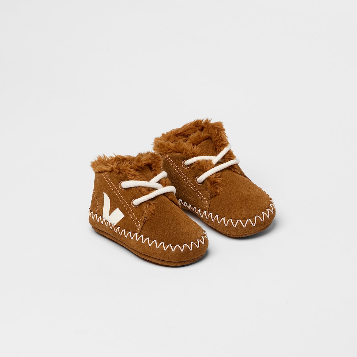 BABY FURED SUEDE VEJA X BONPOINT COGNAC CASHEW - Image 2
