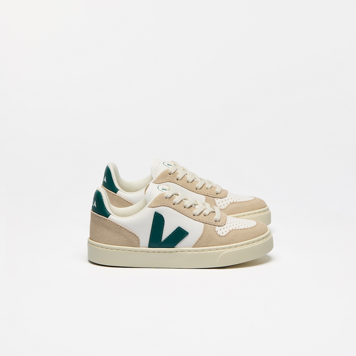V-10 LEATHER WHITE BRITTANY ALMOND