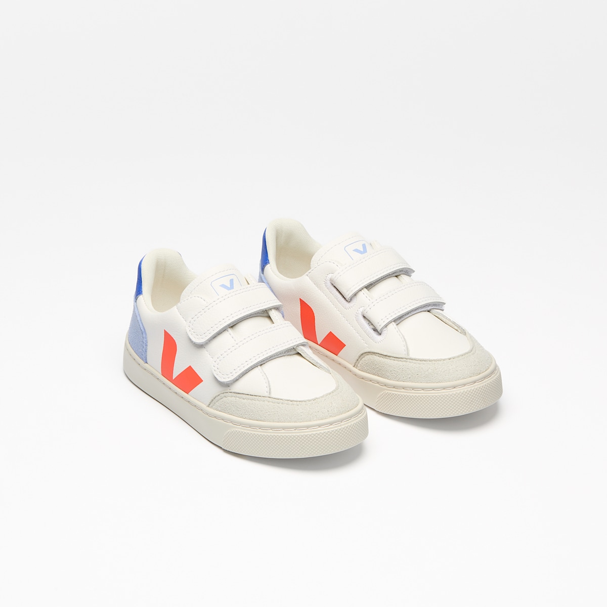 V-12 LEATHER WHITE MULTICO ORANGE FLUO - Image 2