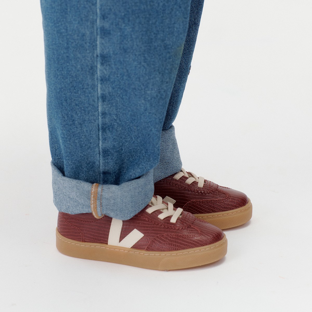 VOLLEY ELASTIC LACES LEATHER AMARANTE PIERRE - Image 4