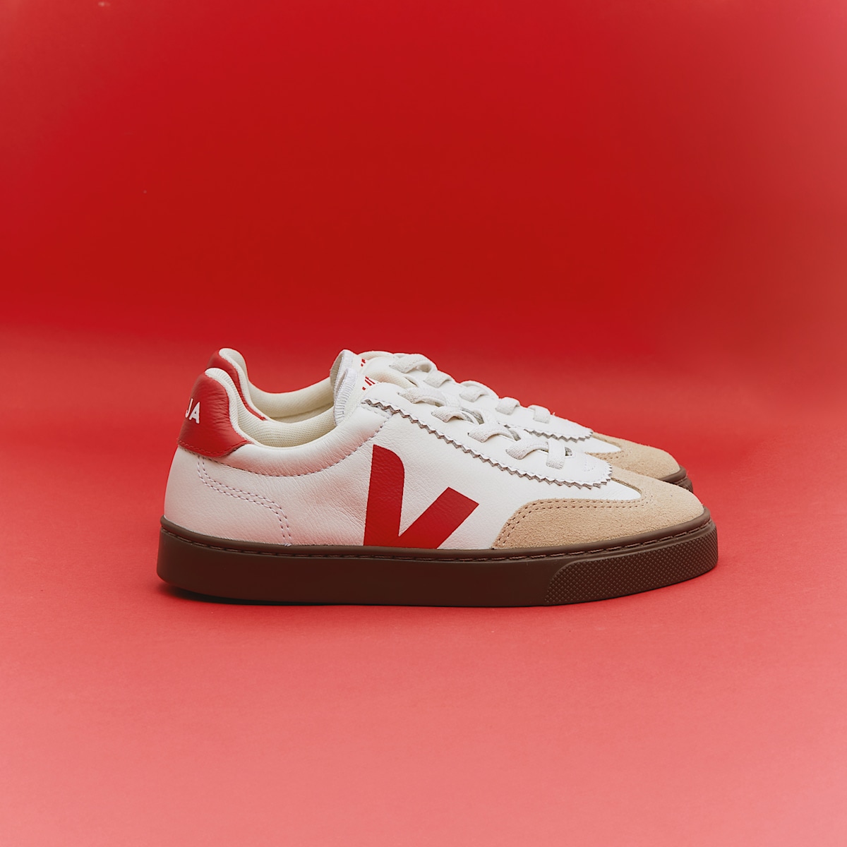 VOLLEY ELASTIC LACES LEATHER WHITE PIERRE PEKIN - Image 5
