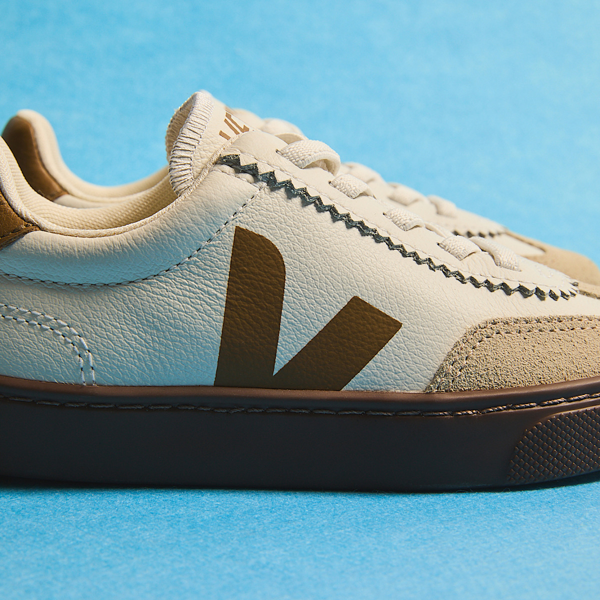 VOLLEY ELASTIC LACES LEATHER WHITE ALMOND BARK - Image 5