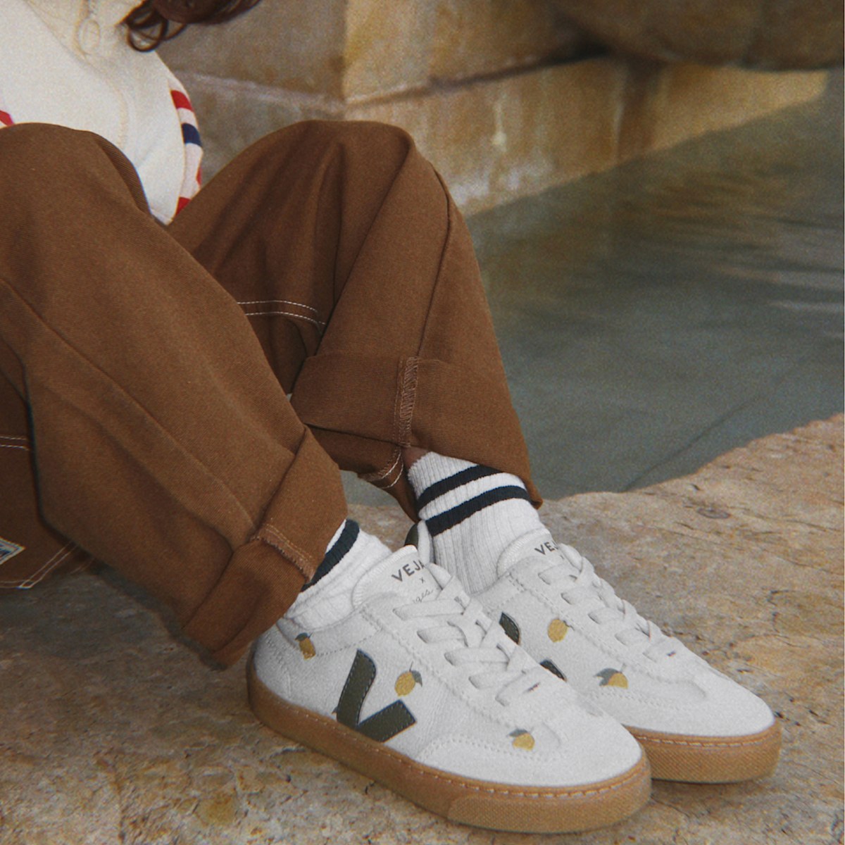 VOLLEY ELASTIC LACES LEATHER VEJA X KONGES SLØJD LEMON - Image 5
