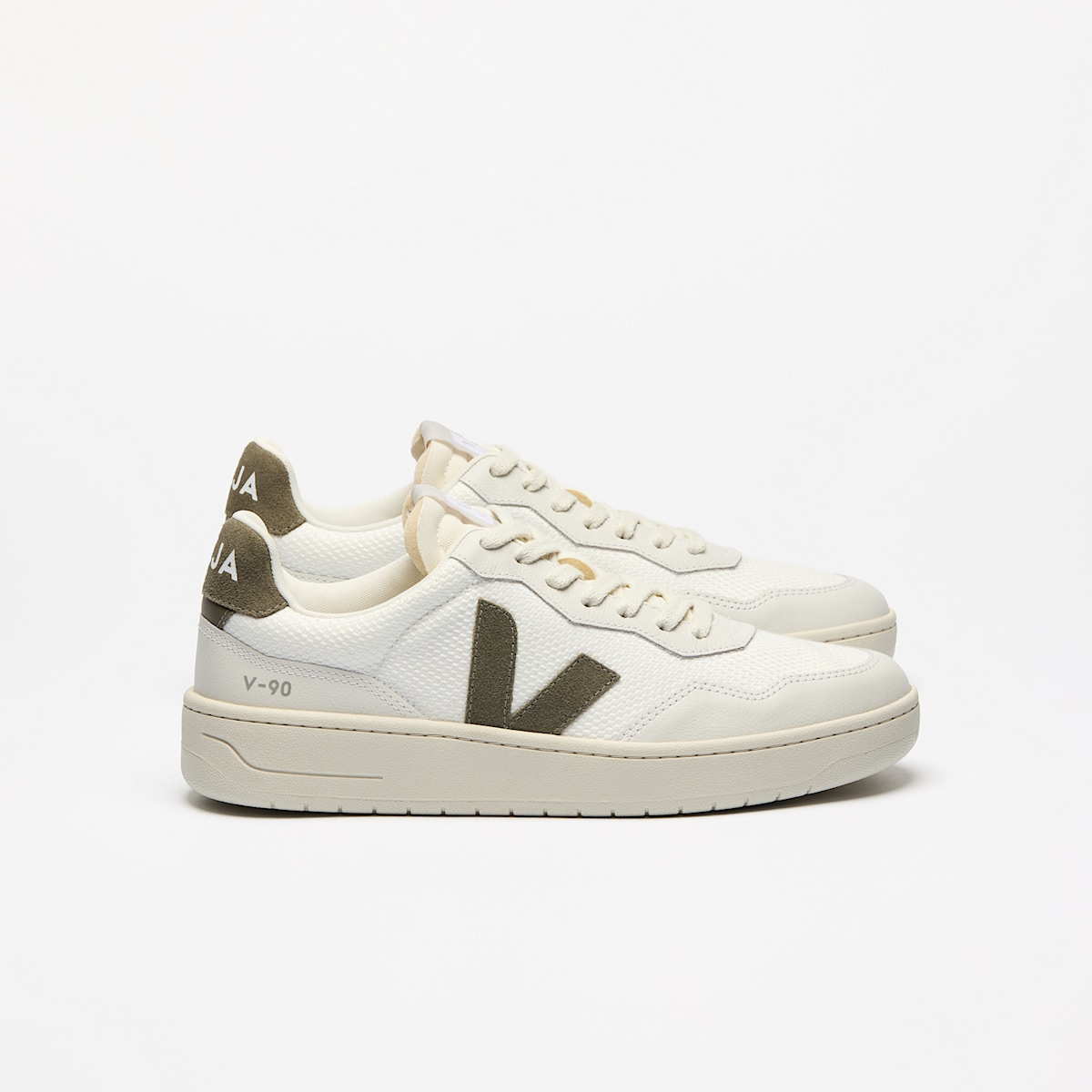 V-90 B-MESH WHITE KAKI