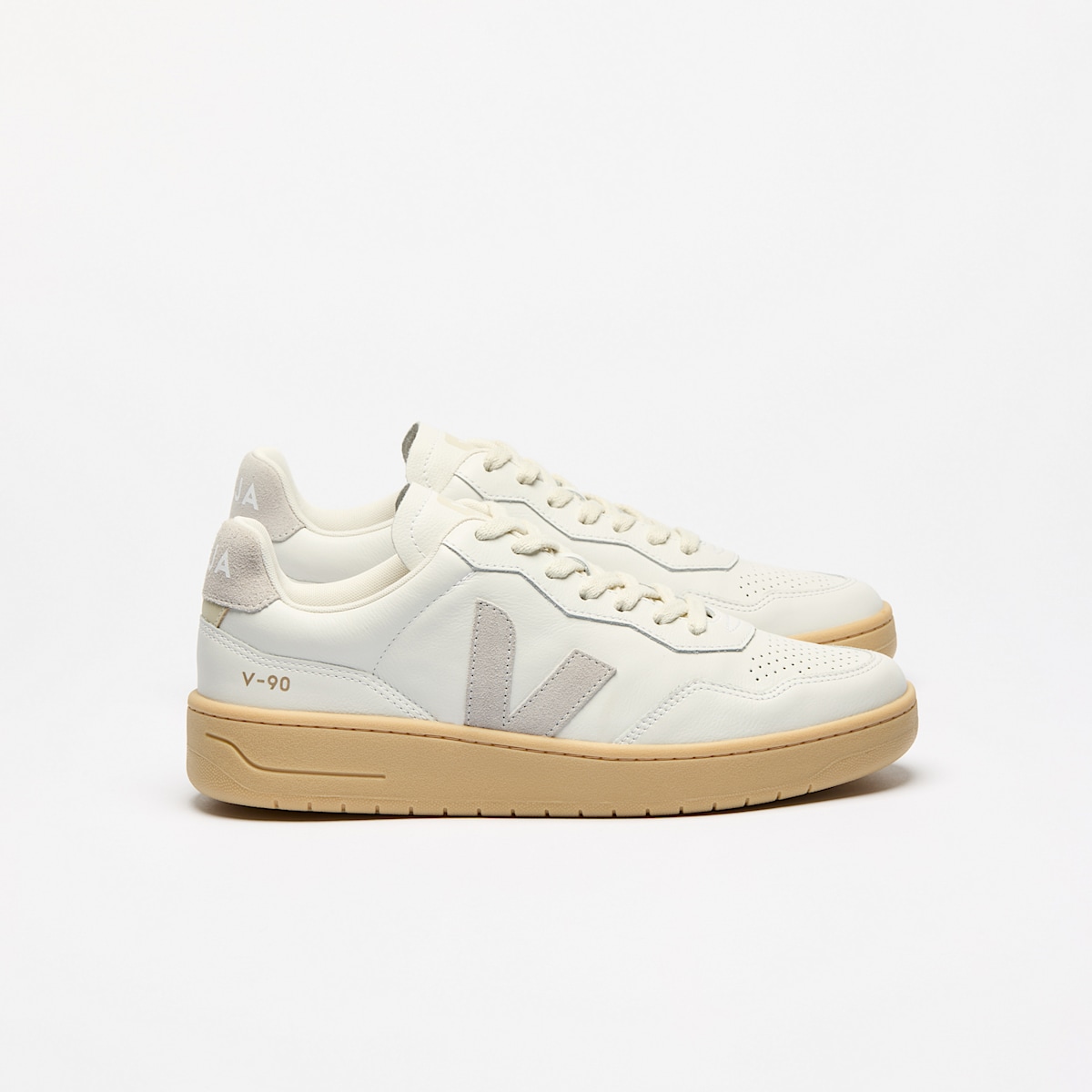 V-90 LEATHER WHITE LIGHT GREY NATURAL