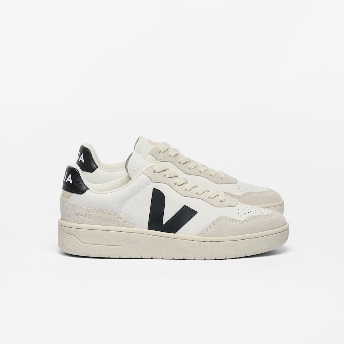 V-90 LEATHER WHITE BLACK