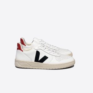 V-10 LEATHER WHITE NAUTICO PEKIN